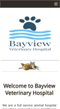 Mobile Screenshot of bayviewveterinary.net